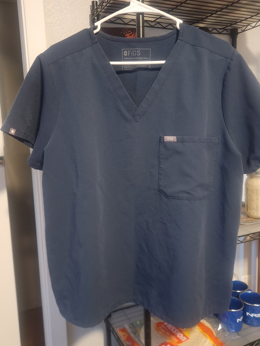 FIGS Navy Medical Scrub Top